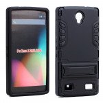 Wholesale ZTE ZMAX 2 Z958 Hard Shield Hybrid Case (Black)